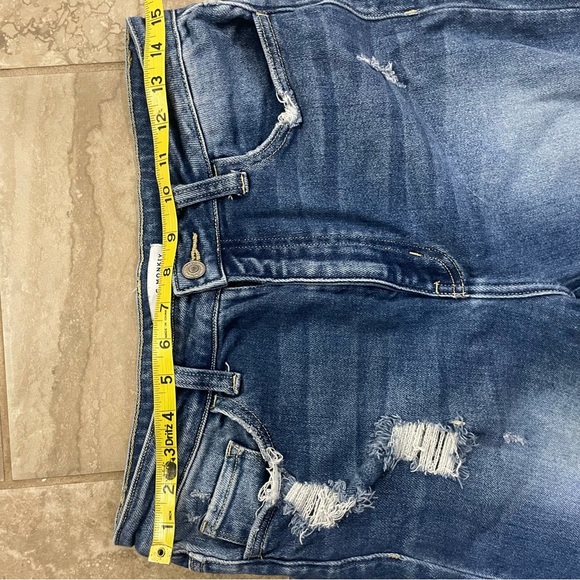 Flying Monkey Super High Rise Detailed Raw Hem Flare Jeans sz 30 - Picture 12 of 15